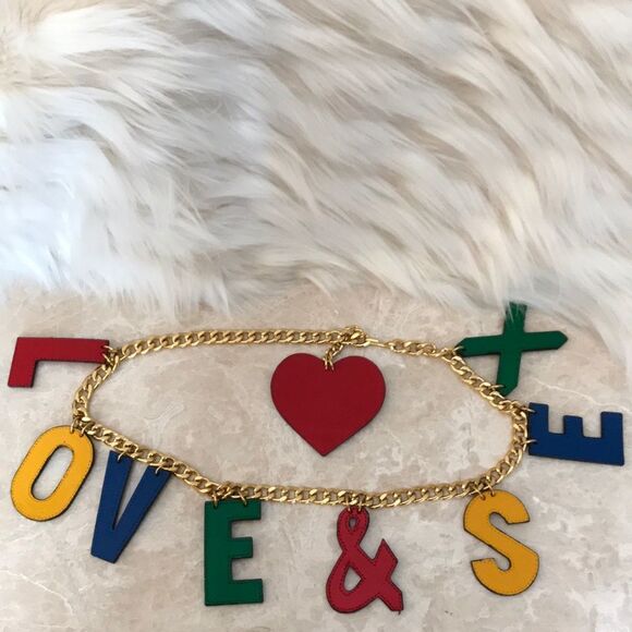 Love ❤️ & Gold tone chain Authentic made in Italy​